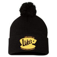 LukeS Diner Stars Hollow Pom Pom 12in Knit Beanie