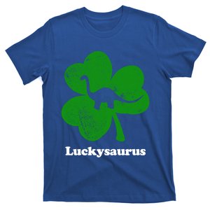 Lucky Dinosaur St Patricks Day Irish Shamrock Luckysaurus Gift T-Shirt