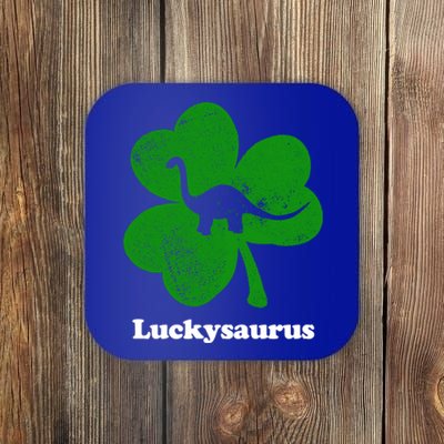 Lucky Dinosaur St Patricks Day Irish Shamrock Luckysaurus Gift Coaster