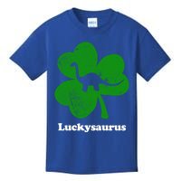 Lucky Dinosaur St Patricks Day Irish Shamrock Luckysaurus Gift Kids T-Shirt