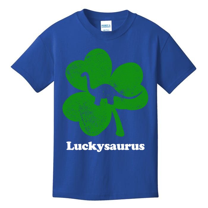 Lucky Dinosaur St Patricks Day Irish Shamrock Luckysaurus Gift Kids T-Shirt