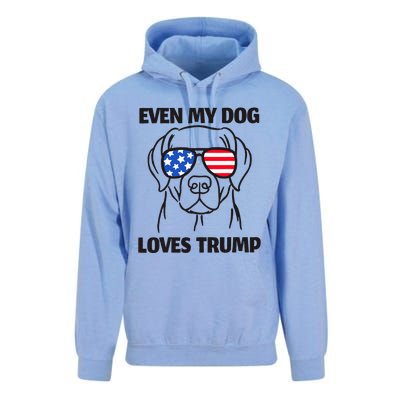 Labrador Dog Sunglasses Usa Flag Even My Dog Loves Trump Unisex Surf Hoodie