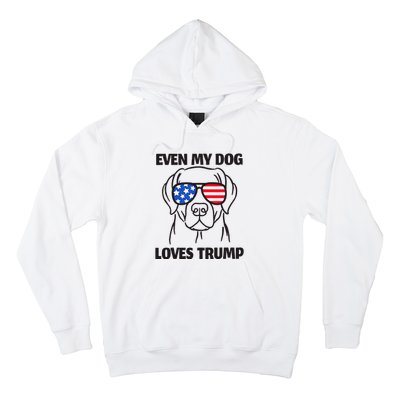 Labrador Dog Sunglasses Usa Flag Even My Dog Loves Trump Hoodie