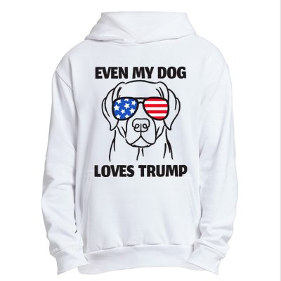 Labrador Dog Sunglasses Usa Flag Even My Dog Loves Trump Urban Pullover Hoodie