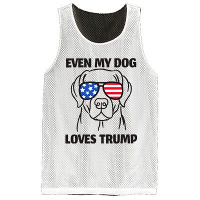 Labrador Dog Sunglasses Usa Flag Even My Dog Loves Trump Mesh Reversible Basketball Jersey Tank