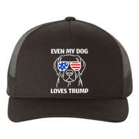 Labrador Dog Sunglasses Usa Flag Even My Dog Loves Trump Yupoong Adult 5-Panel Trucker Hat