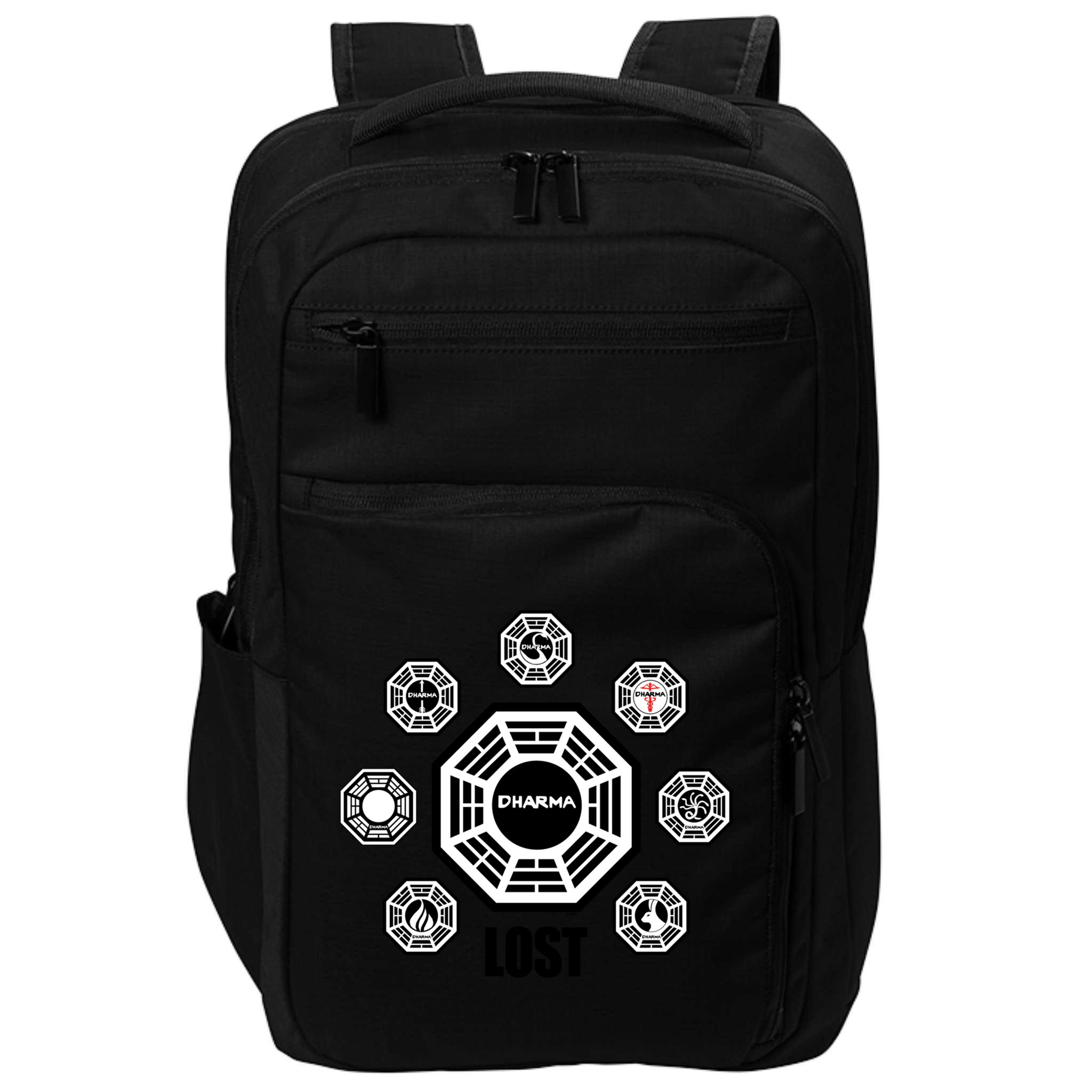 Lost Dharma Station Logos Gift Impact Tech Backpack