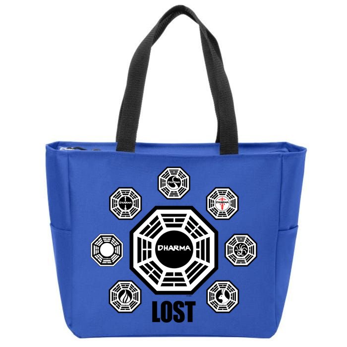 Lost Dharma Station Logos Gift Zip Tote Bag