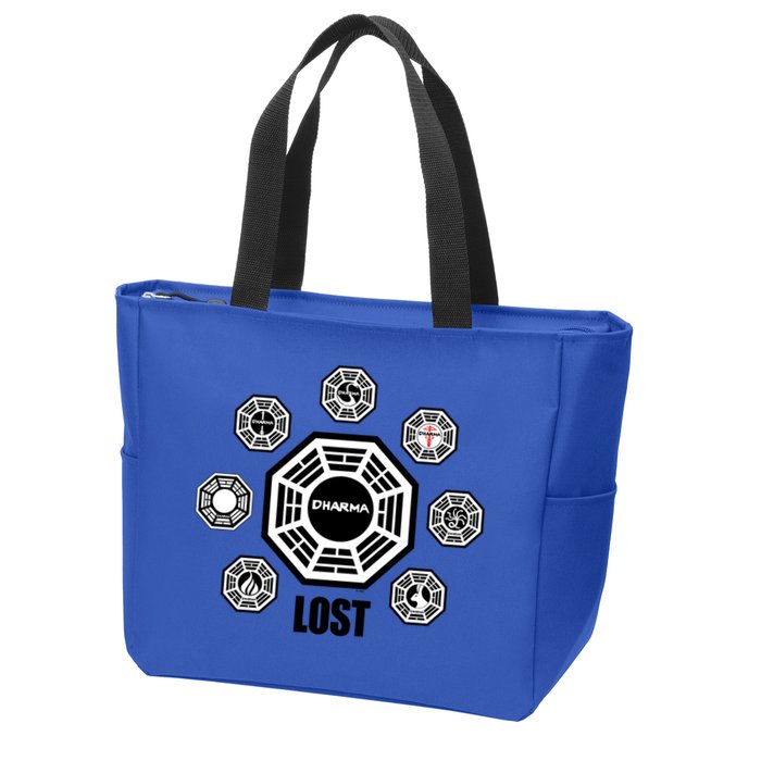 Lost Dharma Station Logos Gift Zip Tote Bag