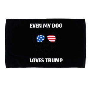 Labrador Dog Sunglasses Usa Flag Even My Dog Loves Trump Microfiber Hand Towel