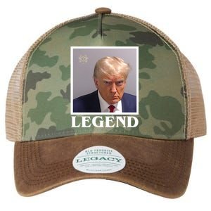 Legend Donald Trump Mugshot Pro Trump Legacy Tie Dye Trucker Hat