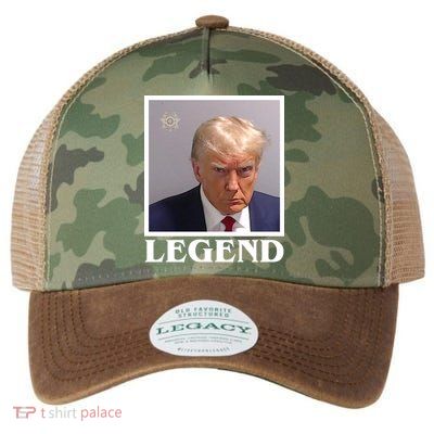 Legend Donald Trump Mugshot Pro Trump Legacy Tie Dye Trucker Hat