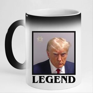 Legend Donald Trump Mugshot Pro Trump 11oz Black Color Changing Mug