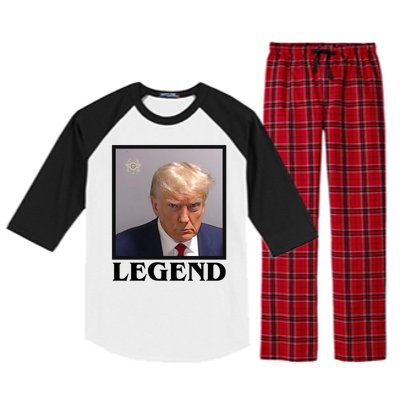 Legend Donald Trump Mugshot Pro Trump Raglan Sleeve Pajama Set