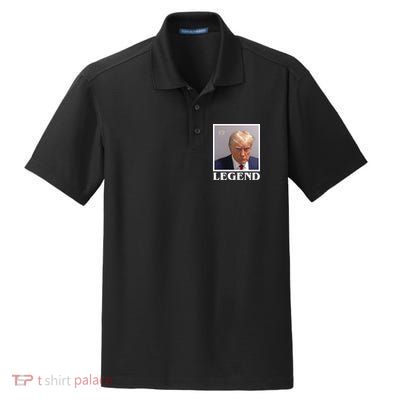 Legend Donald Trump Mugshot Pro Trump Dry Zone Grid Polo