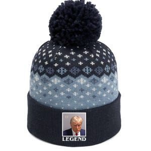 Legend Donald Trump Mugshot Pro Trump The Baniff Cuffed Pom Beanie