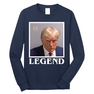 Legend Donald Trump Mugshot Pro Trump Long Sleeve Shirt