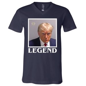 Legend Donald Trump Mugshot Pro Trump V-Neck T-Shirt