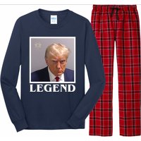 Legend Donald Trump Mugshot Pro Trump Long Sleeve Pajama Set