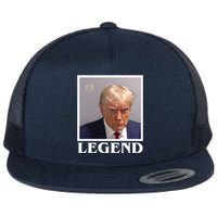 Legend Donald Trump Mugshot Pro Trump Flat Bill Trucker Hat