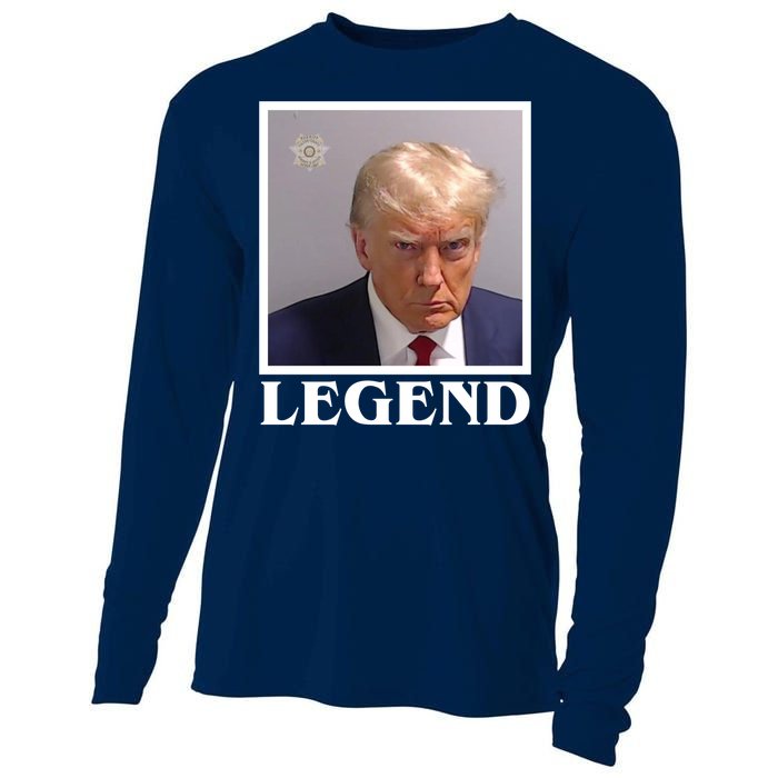 Legend Donald Trump Mugshot Pro Trump Cooling Performance Long Sleeve Crew