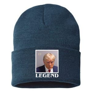 Legend Donald Trump Mugshot Pro Trump Sustainable Knit Beanie