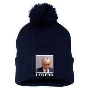 Legend Donald Trump Mugshot Pro Trump Pom Pom 12in Knit Beanie