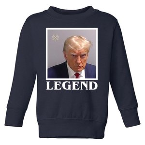 Legend Donald Trump Mugshot Pro Trump Toddler Sweatshirt