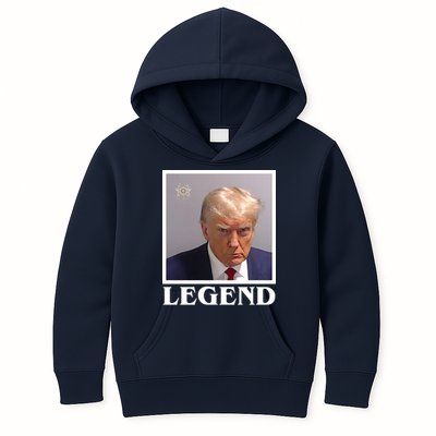 Legend Donald Trump Mugshot Pro Trump Kids Hoodie