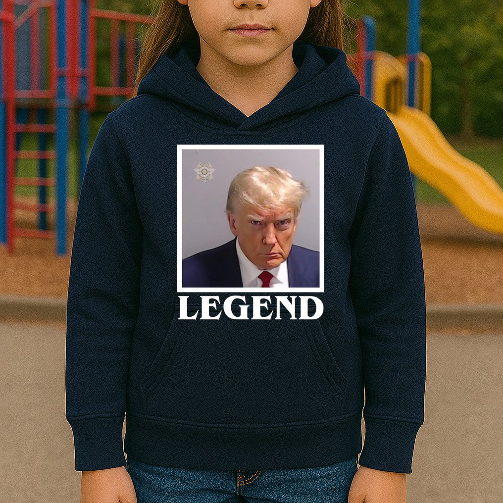 Legend Donald Trump Mugshot Pro Trump Kids Hoodie