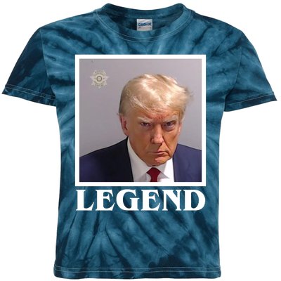 Legend Donald Trump Mugshot Pro Trump Kids Tie-Dye T-Shirt