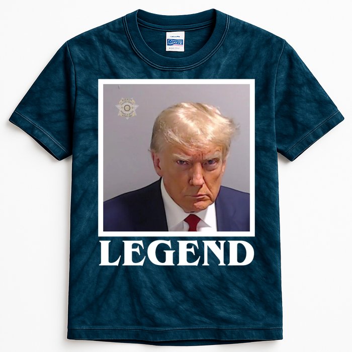 Legend Donald Trump Mugshot Pro Trump Kids Tie-Dye T-Shirt