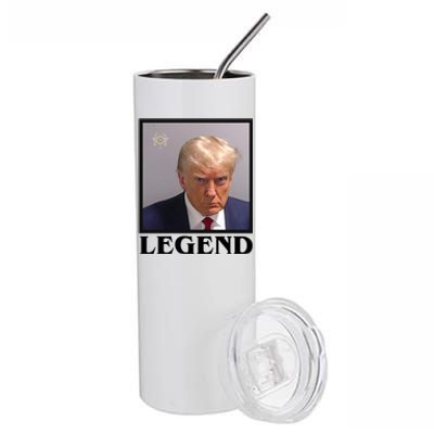 Legend Donald Trump Mugshot Pro Trump Stainless Steel Tumbler