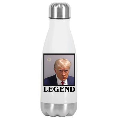 Legend Donald Trump Mugshot Pro Trump Stainless Steel Insulated Water Bottle