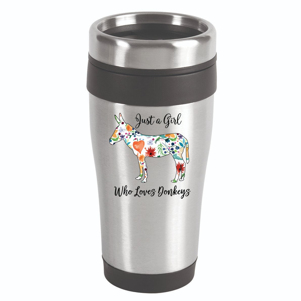 LOVES DONKEYS Tee 16oz Travel Tumbler