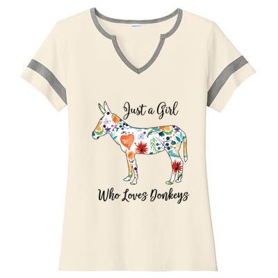 LOVES DONKEYS Tee Ladies Halftime Notch Neck Tee