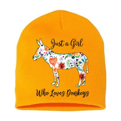 LOVES DONKEYS Tee Short Acrylic Beanie