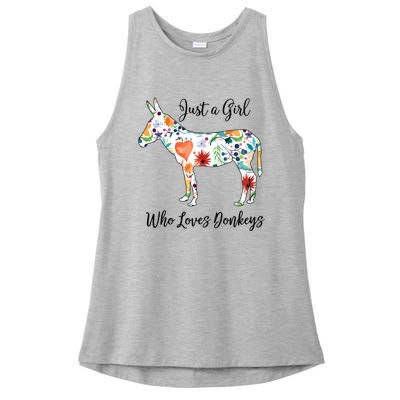 LOVES DONKEYS Tee Ladies PosiCharge Tri-Blend Wicking Tank