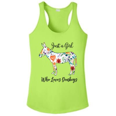 LOVES DONKEYS Tee Ladies PosiCharge Competitor Racerback Tank