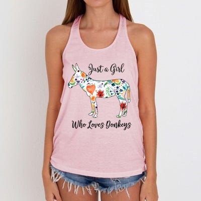 LOVES DONKEYS Tee Women's Knotted Racerback Tank