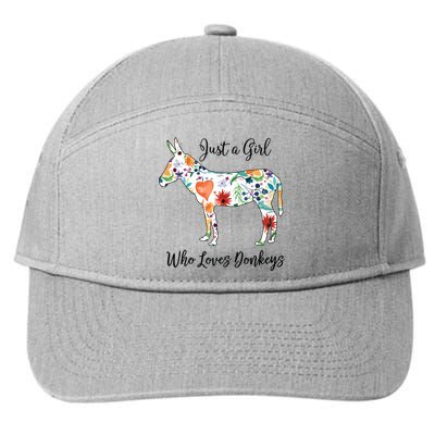 LOVES DONKEYS Tee 7-Panel Snapback Hat