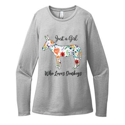 LOVES DONKEYS Tee Womens CVC Long Sleeve Shirt