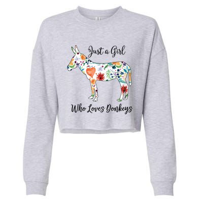 LOVES DONKEYS Tee Cropped Pullover Crew