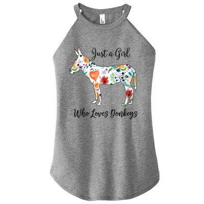 LOVES DONKEYS Tee Women's Perfect Tri Rocker Tank