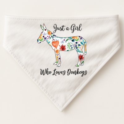 LOVES DONKEYS Tee USA-Made Doggie Bandana