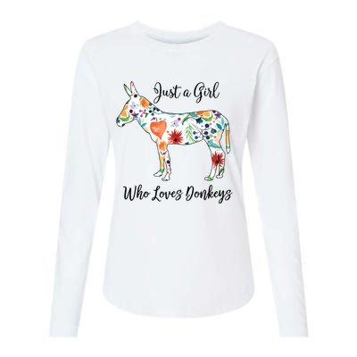 LOVES DONKEYS Tee Womens Cotton Relaxed Long Sleeve T-Shirt