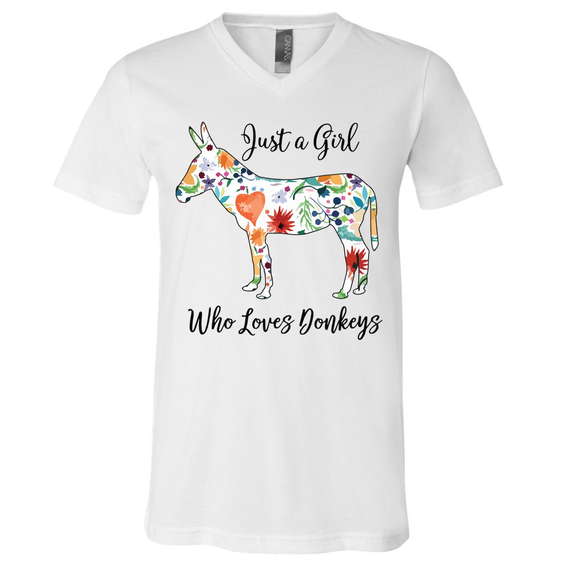 LOVES DONKEYS Tee V-Neck T-Shirt