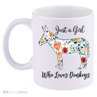 LOVES DONKEYS Tee 11oz C Handle Ceramic Mug