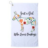 LOVES DONKEYS Tee Golf Towel