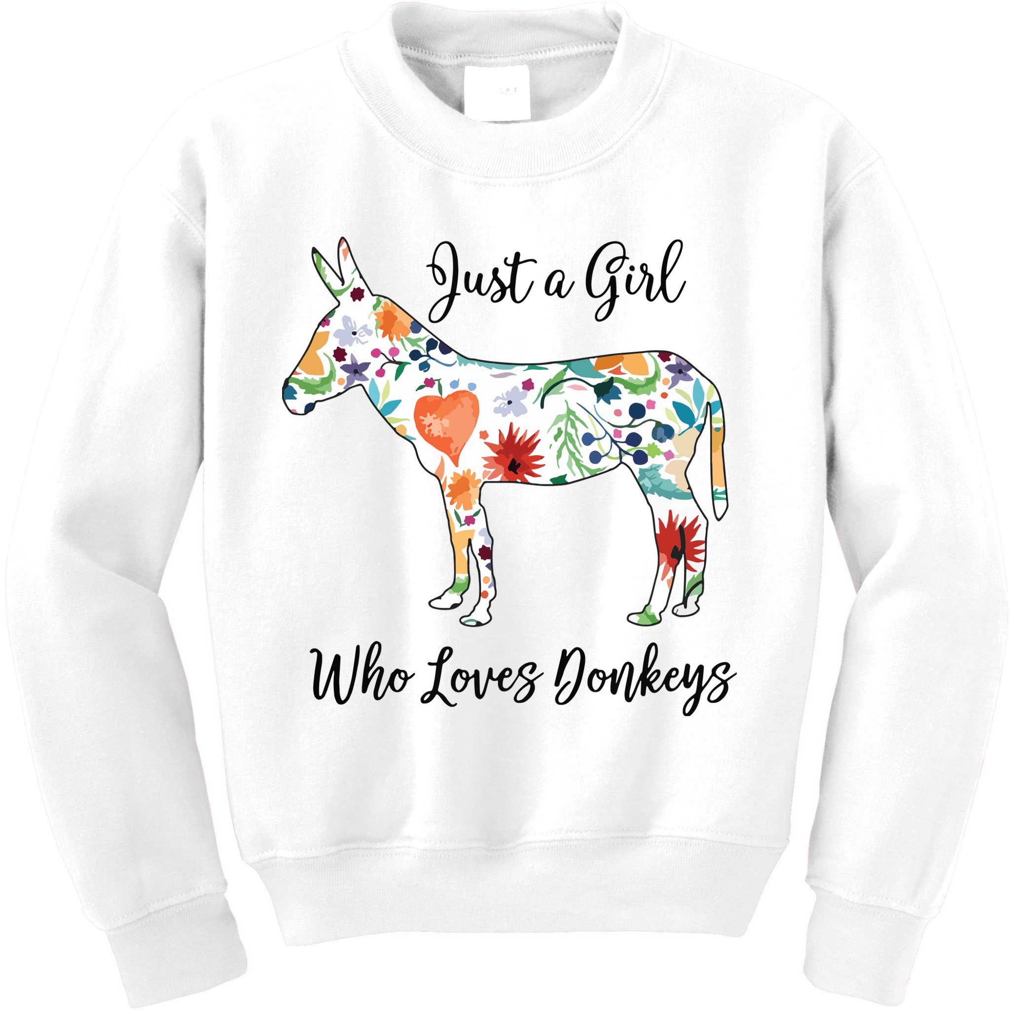 LOVES DONKEYS Tee Kids Sweatshirt